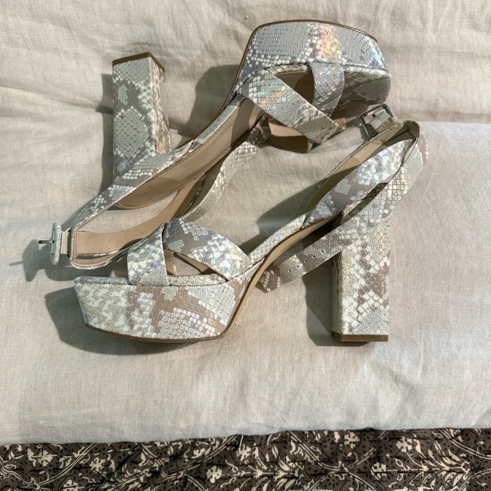 Marc Fisher Snakeskin Platform Sandals